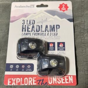 Avalanche Black LED Headlamp Set
